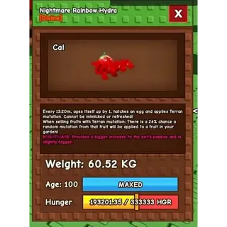 rainbow hatch hydra 60kg+