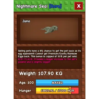 NIGHTMARE SEAL COLOSSAL 100KG+