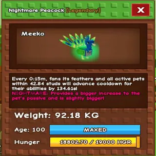 NIGHTMARE TITANIC PEACOCK