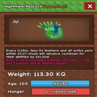 NIGHTMARE GODLY PEACOCK