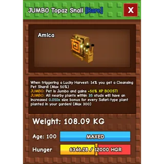 JUMBO TOPAZ SNAIL COLOSSAL 100KG+