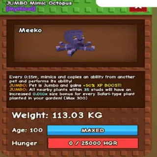 JUMBO COLOSSAL TITANIC MIMIC OCTOPUS 100KG+ 15SEC