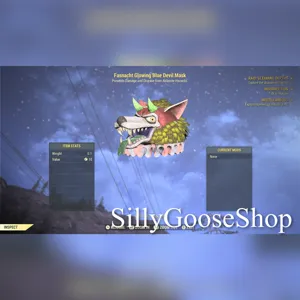 Glow Blue Devil Mask