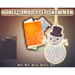 Honeycomb Paper Snowman Plan