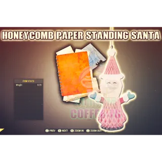 Honeycomb Paper Standing Santa Plan