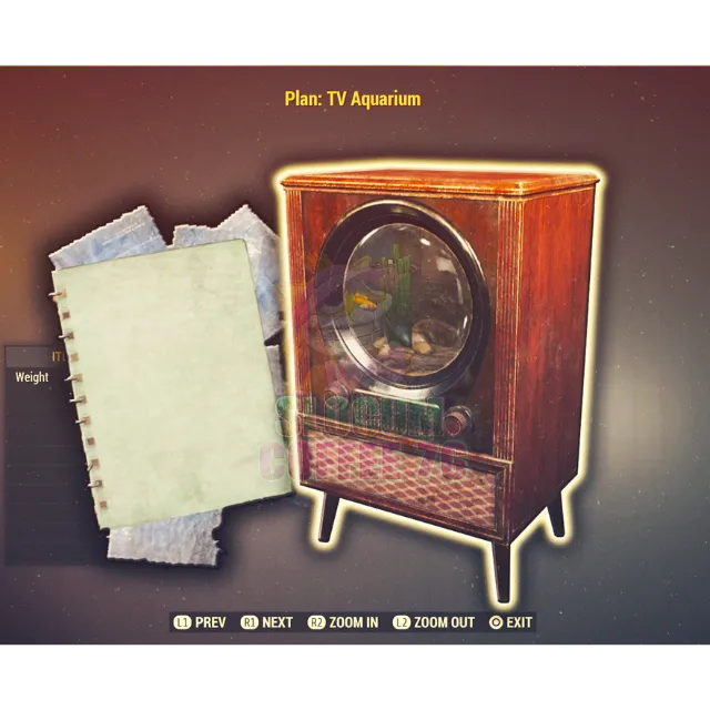 TV Aquarium Plan Fallout 76 Game Items Gameflip