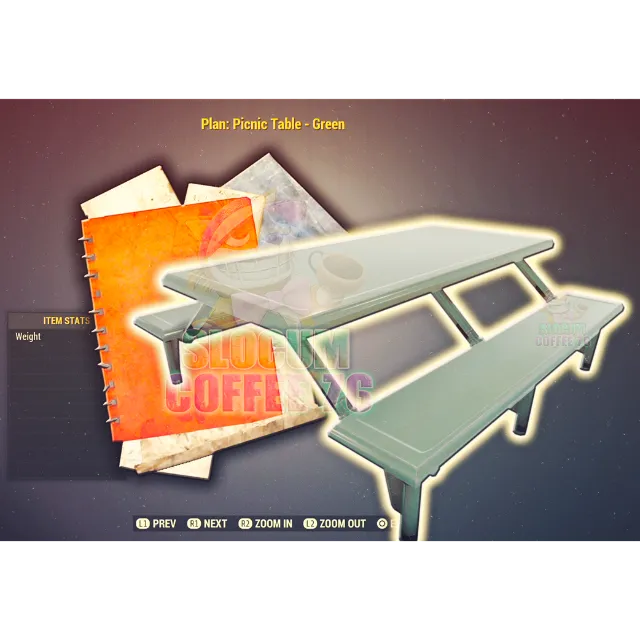 Picnic Table Green Plan Fallout 76 Game Items Gameflip