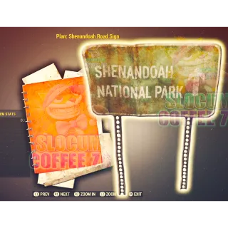 Shenandoah Road Sign