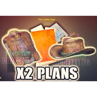 Cowboy Chaps & Cowboy Hat Plans x2