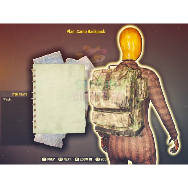 Camo Backpack Plan Fallout 76 Game Items Gameflip