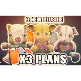 Bundle 3 Plans Plushie Meat Week