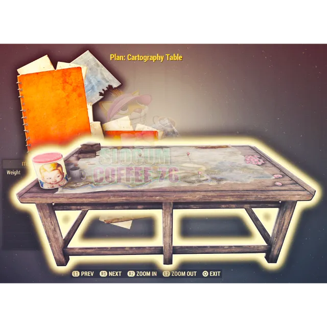 Cartography Table Plan Fallout 76 Game Items Gameflip