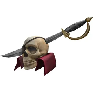Impaled pirate skull mask 