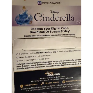 CINDERELLA ~ DIGITAL CODE ~ FROM 4K ULTRA SET!!