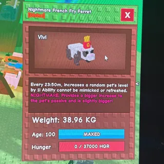 38kgnm French fry ferret