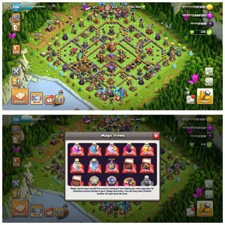 TH16 ALMOST MAX ID⚡️9 EPIC EQUIPMENT⚡️XP-206⚡️HERO 64-80-52-50-36-10⚡️ MAGIC ITEMS⚡️OP LAB⚡️INSTANT DELIVERY 🚚