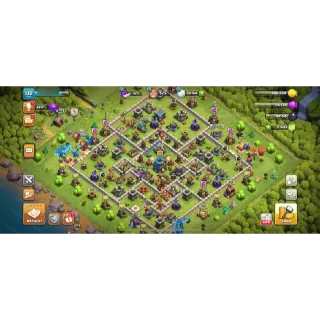 CLASH OF CLANS - TH12 SEMI MAX⚡️2500 GEMS⚡️HERO-55-57-26⚡️XP-132⚡️OP PROFILE⚡️ALMOST MAX DEFENCE⚡️NC-AVAILABLE⚡️