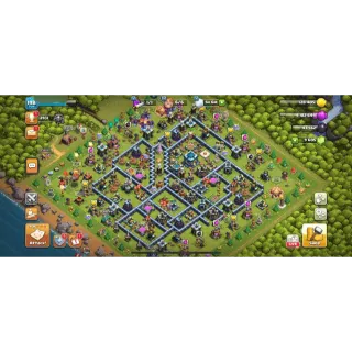 CLASH OF CLANS - TH13 ALMOST MAX⚡️9600 GEMS⚡️3 HERO MAX⚡️XP-198⚡️HERO-68-75-50-25⚡️6B⚡️1900 MEDALS⚡️