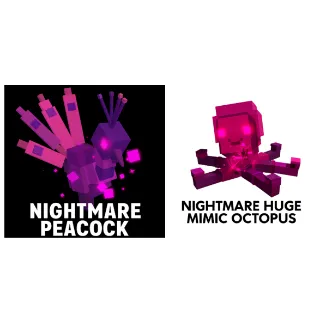 15 SEC NO TOY 83KG+ HUGE TITANIC RAINBOW PEACOCK + 60KG+ NIGHTMARE HUGE TITANIC MIMIC OCTOPUS