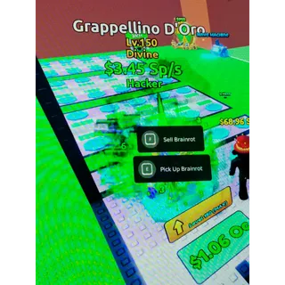 5X HACKER GRAPPELINO D'ORO 3.45 SP/S I ESCAPE TSUNAMI FOR BRAINROTS