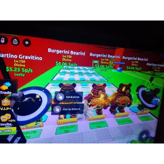 2X LUCKY BURGERINI BEARINI 4.06 SP/S 