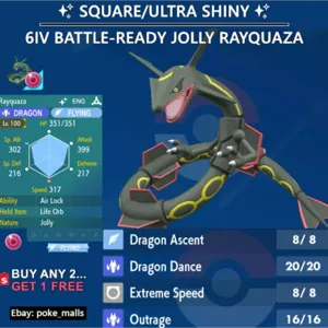 ✨SHINY RAYQUAZA 6IV✨