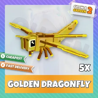 5x Golden Dragonfly