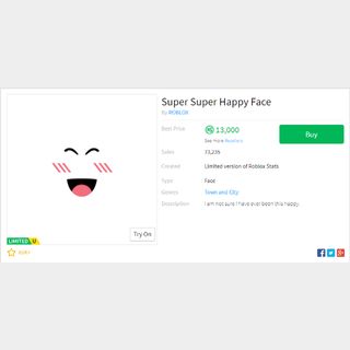 happy face super - Roblox