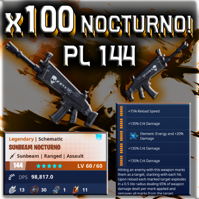 X100 PL 144 NOCTURNO! - Fortnite Game Item - Gameflip