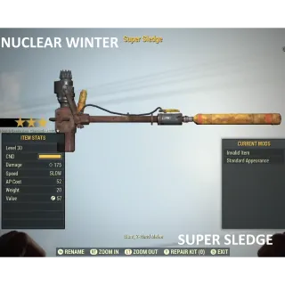 NW | Nuclear Winter Super Sledge | LVL 30 | Rare