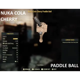 Nuka-Cola Cherry Paddle Ball | Cherry