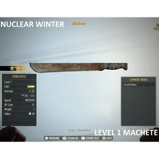 Nuclear Winter Machete | LVL 1