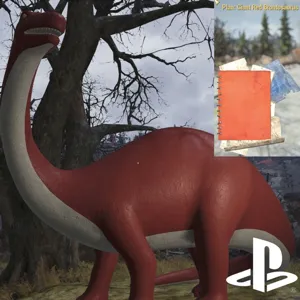 Giant Red Brontosaurus