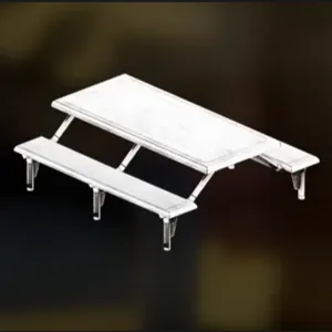 Metal Picnic Table White