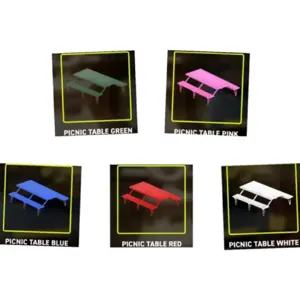 5 Metal Picnic Tables