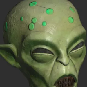 Glowing Alien Mask