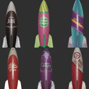 All 6 Nuka Rockets