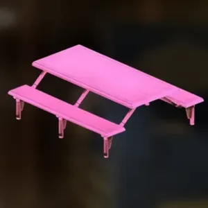 Metal Picnic Table Pink