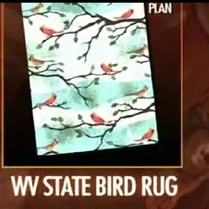 WV State Bird Rug