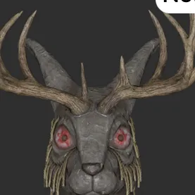 Fasnacht Jackalope Mask