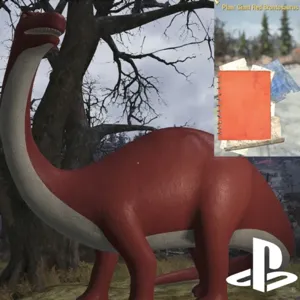 Giant Red Brontosaurus