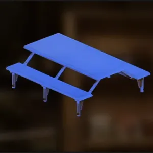 Metal Picnic Table Blue
