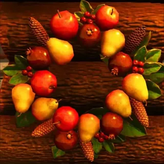 Plastic Fruit Wreath