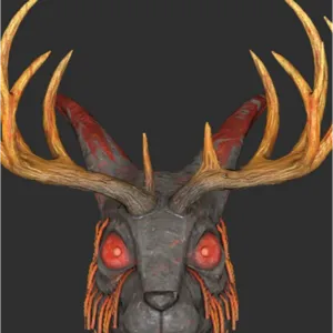 Glowing Jackalope Mask