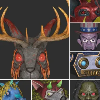 7 Fasnacht Glowing Masks