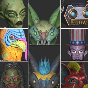 8 Glowing Mask Bundle