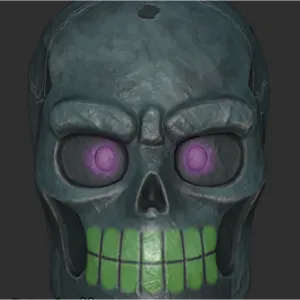 Glowing Bone Head Mask