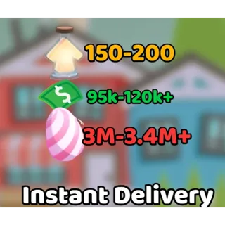 3M - 3.4M+ Candy Egg + Bucks + Age Pots - Adopt Me Account