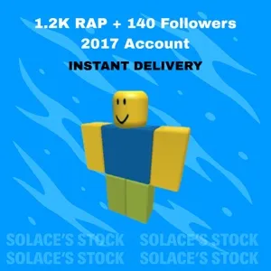 1.2K RAP + 140 Followers 2017 Roblox Account