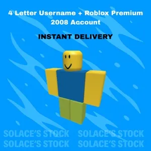 4 Letter Username + Roblox Premium 2008 Roblox Account